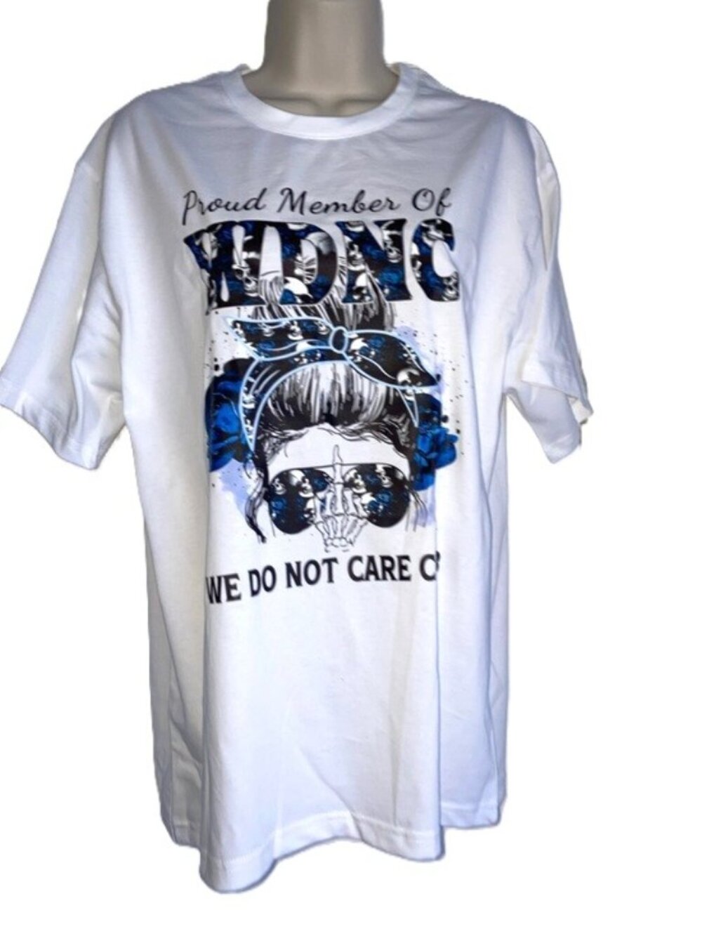 “We Do Not Care Club” PREMIUM T-SHIRT SERIES Cotton White NEW Womens Large